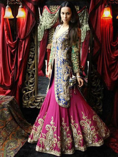 Mina Hassan Bridal Colorful Embroidered