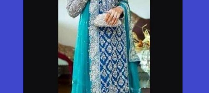 Zainab Chottani Bridal Ferozi Silver