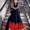 Indian Embroidered Chiffon Frock