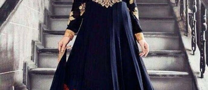 Indian Embroidered Chiffon Frock 2016