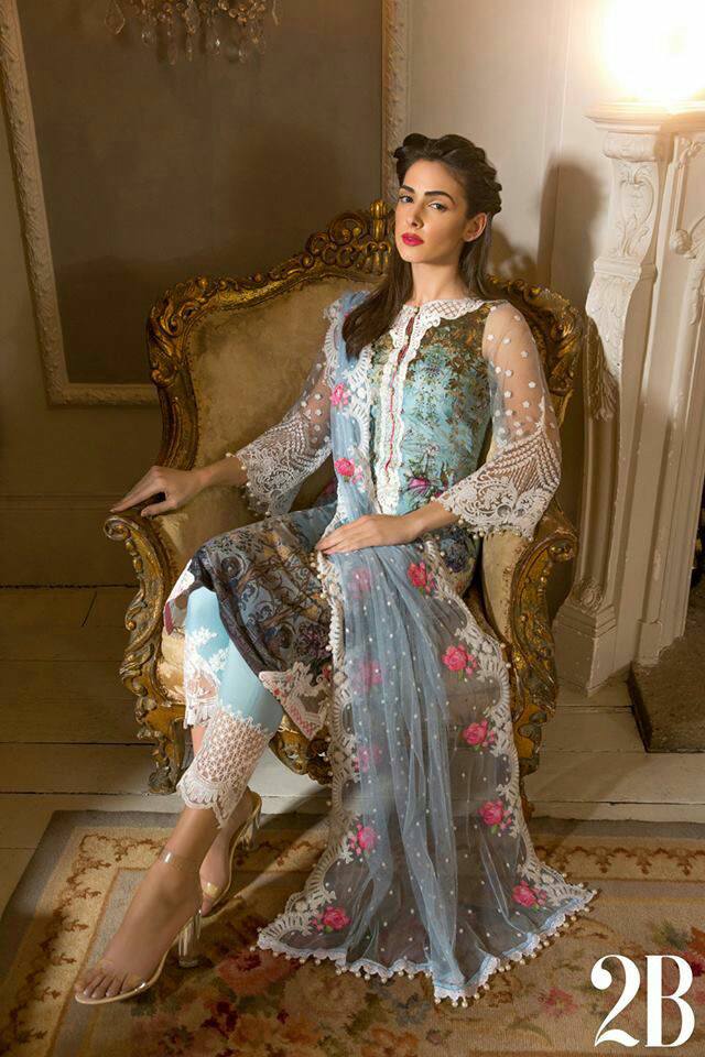 Sobia Nazir Lawn Embroidered 2017 Master copy Design 2b