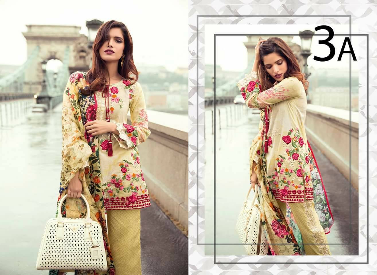 Mina Hassan Embroidered Lawn Collection 2017 Design3A