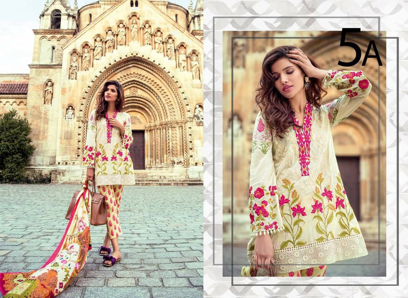 Mina Hassan Embroidered Lawn Collection 2017 Design5A