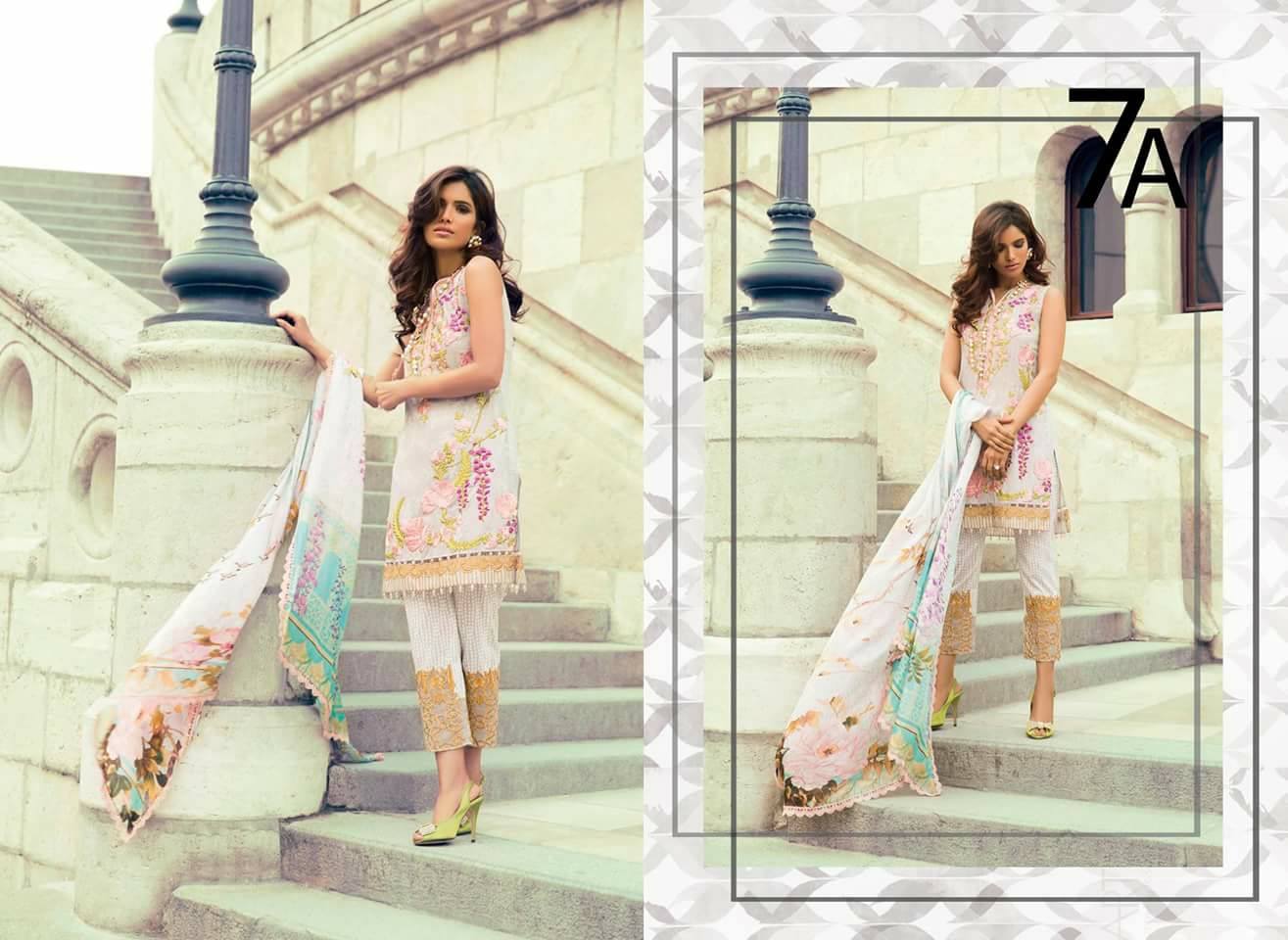 Mina Hassan Embroidered Lawn Collection 2017 Design7A
