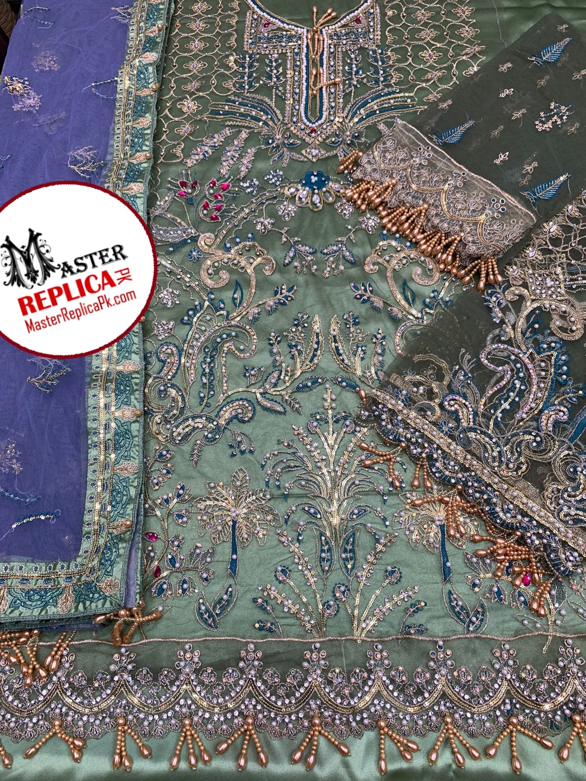 Emaan Adeel Net Embroidered 2023 with Net Emb Dupatta, Malai Trouser Fabric